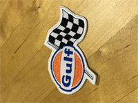 GULF CHEQUERED FLAG PATCH